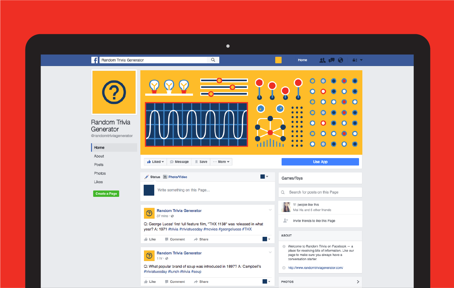 temporary facebook profile page